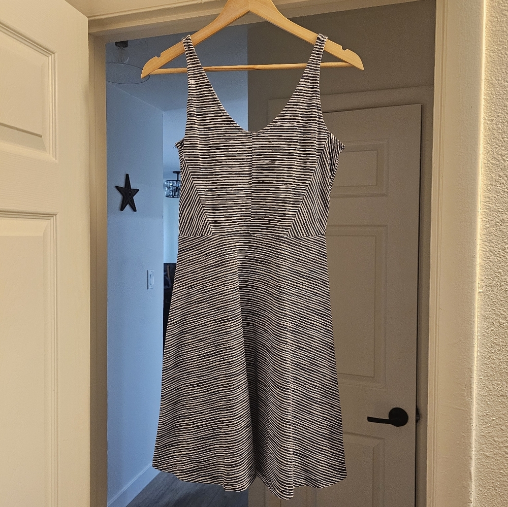 Striped Blue And White Stretch Dress